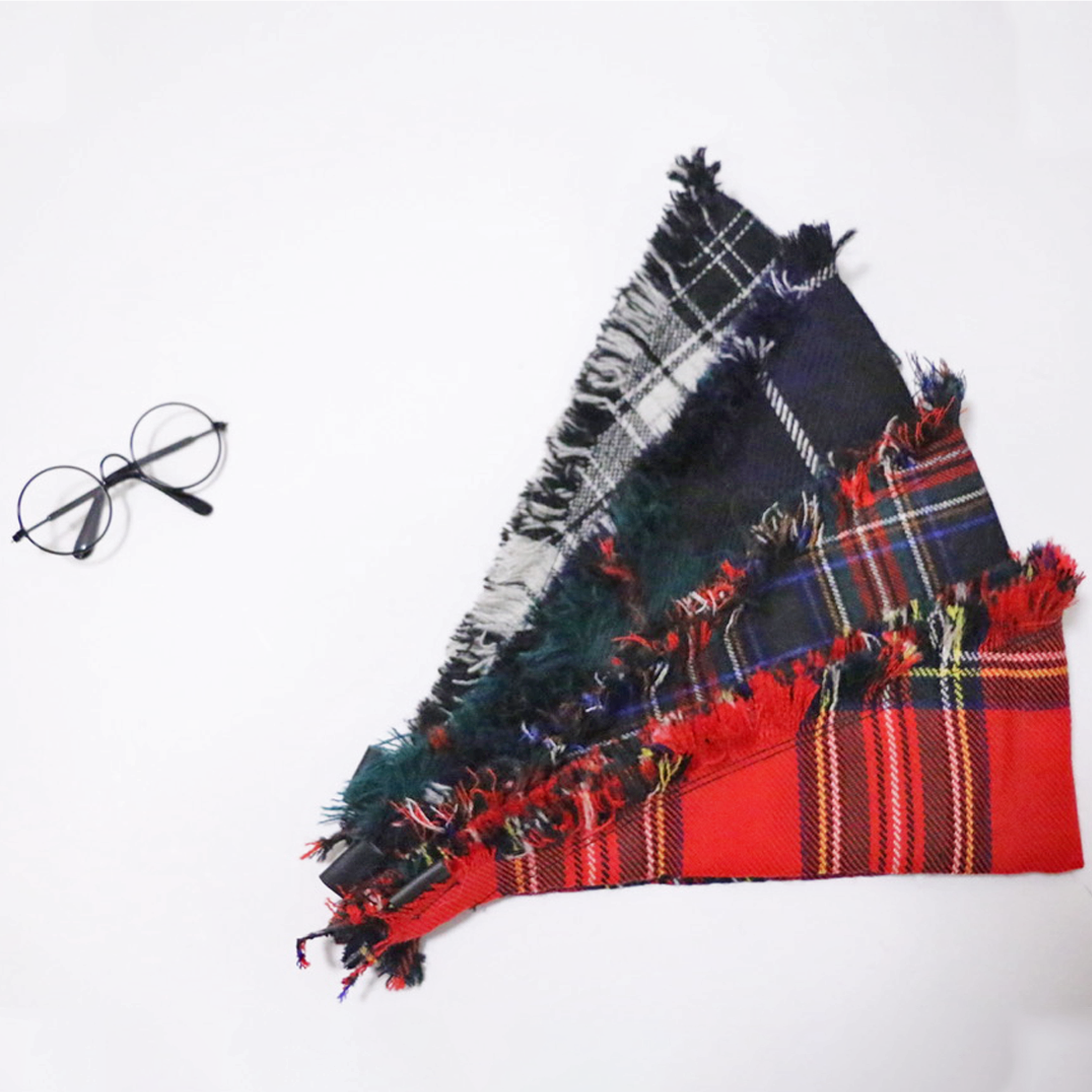 FRINGE CHECK SCARF｜フリンジ×チェックのおしゃれ犬用ストール | the Darling -tokyo-