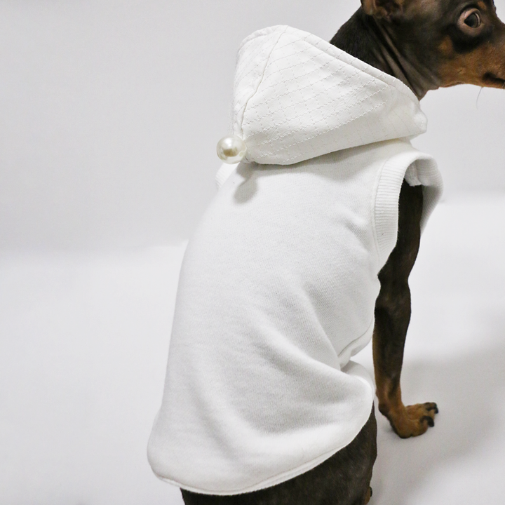 QUILTED HOOD PEARL TANK